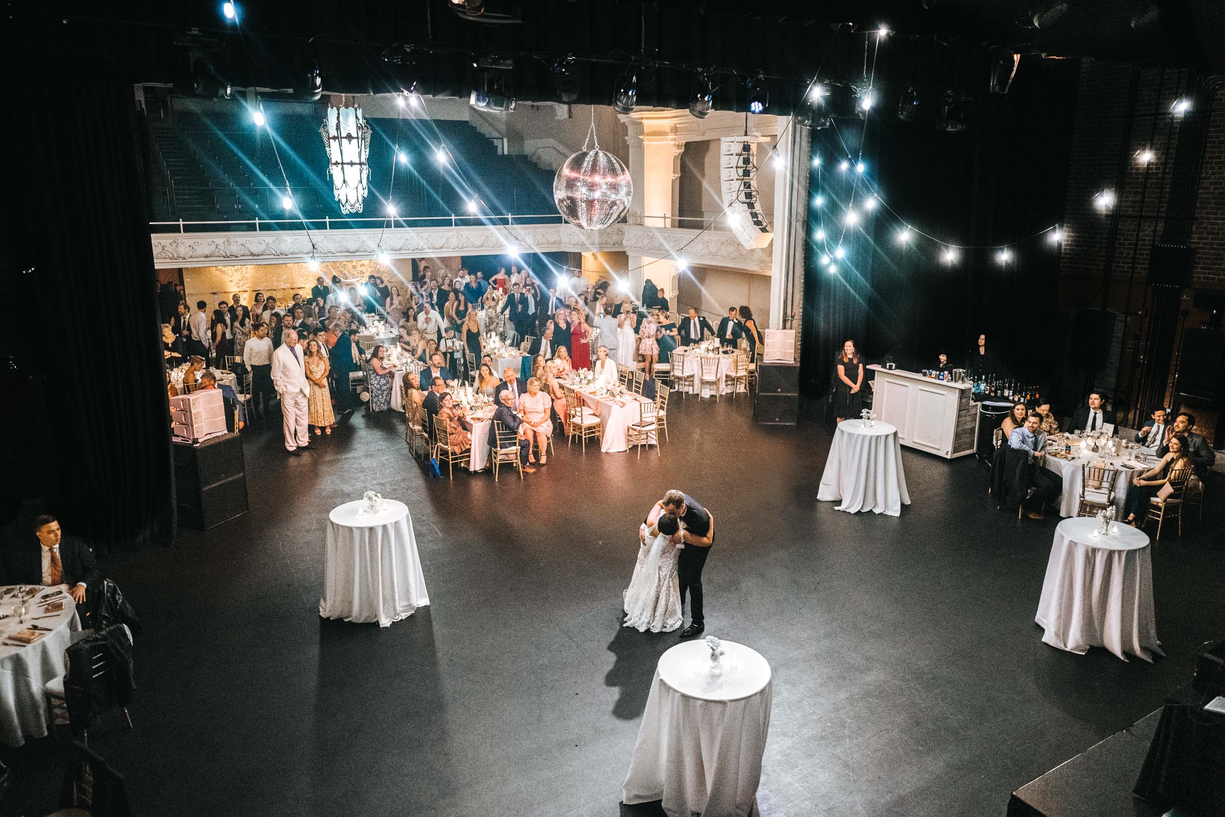 first dance and wedding recpetion at Civic Theater in New Orleans