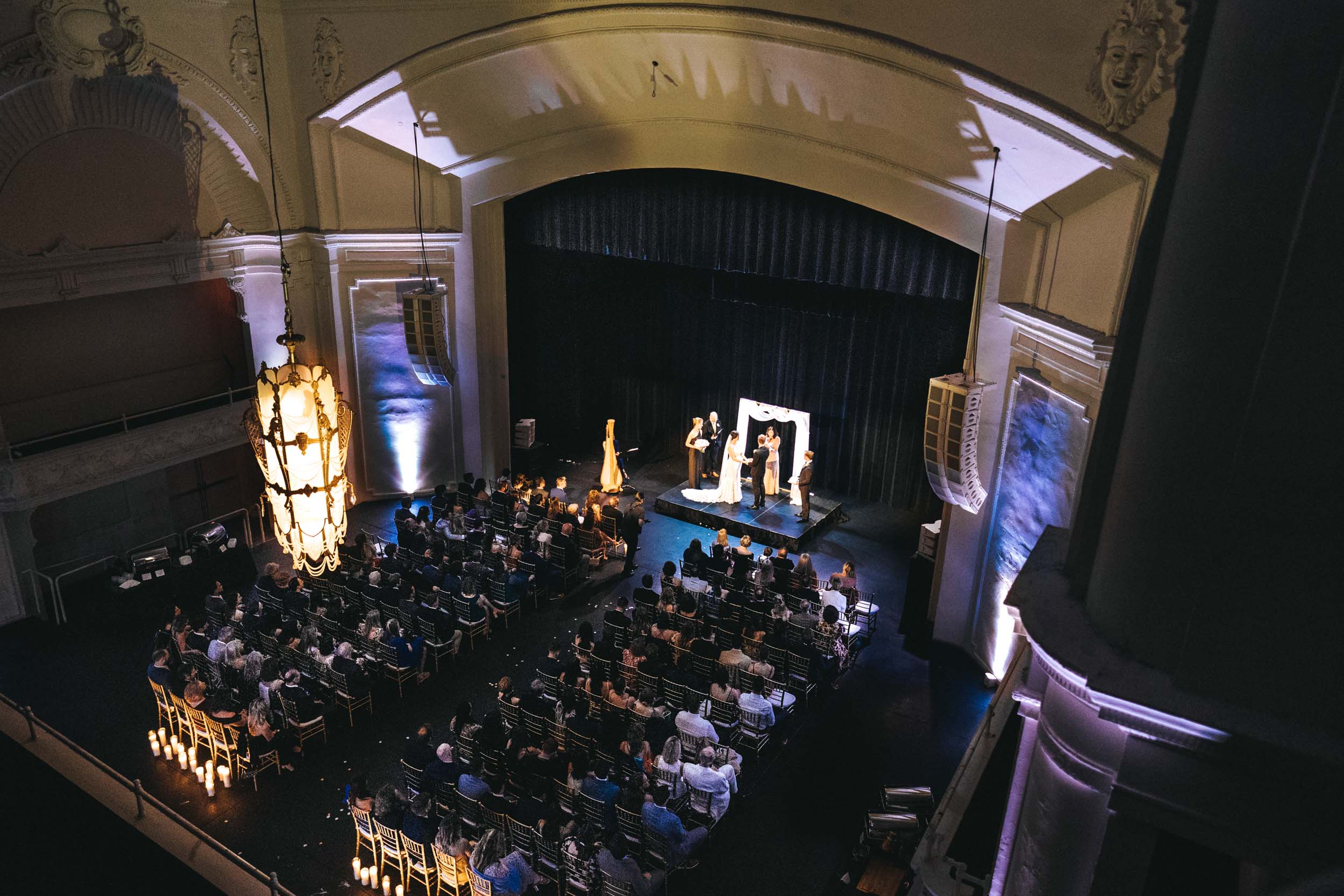 Wedding ceremony at the Civic Theater in New Orleans